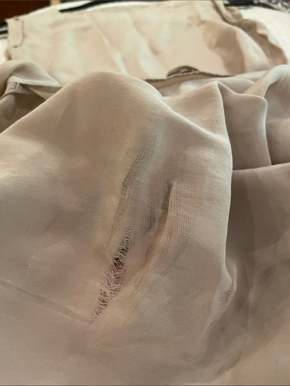 AllSaints Nude Silk Blend Asymmetric Wrap Dress Pockets US 4 – 90s Minimalist